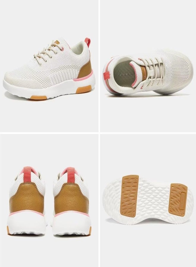 OrthoComfoot Women's Orthopedic Walking Shoes for Plantar Fasciitis: Arch Support Sneakers for Standing - Foot Pain Relief, Breathable Mesh Fabric Sneakers Ultralight Beige Size 7 - Image 2
